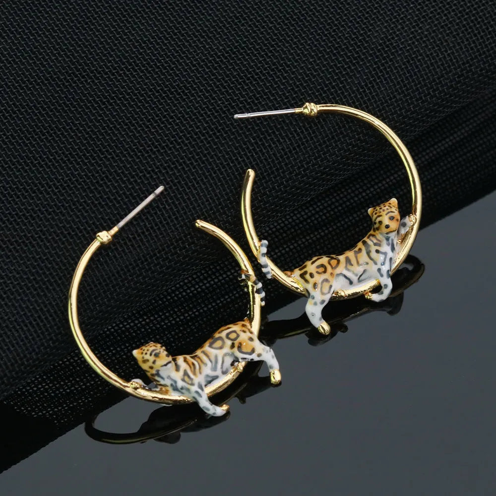 Earrings Personality Temperament Sweet Cool Style Leopard Earring Necklace - Bellarte Enchanté Earrings Personality Temperament Sweet Cool Style Leopard Earring Necklace